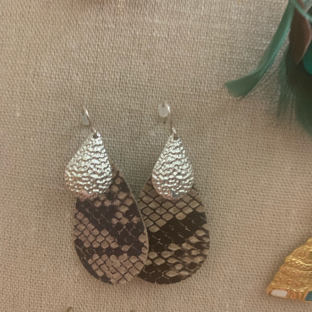 Mixed media earrings